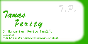 tamas perity business card